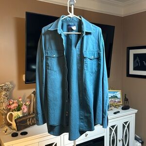Wrangler Long Sleeve Button Down Shirt Large